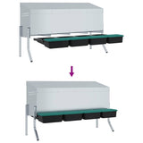 Chicken Nesting Box 4 Compartments with Legs Galvanised Steel 4104905