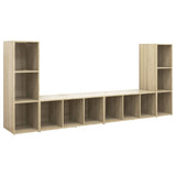 TV Cabinets 4 pcs Sonoma Oak 107x35x37 cm Engineered Wood 3080036