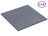 Fall Protection Tiles 18 pcs Grey 50 x 50 cm Rubber 3444890