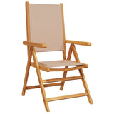 Garden Chairs 2 pcs Taupe Solid Wood Acacia and Fabric 367659