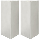 Garden Planters 2 pcs Triangular 40x34.5x75 cm Stainless Steel 851166
