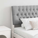 Upholstered Headboard Light Grey 200 cm Solid Pine Wood 879323