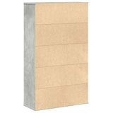 Bookcase Concrete Grey 60x24x101.5 cm Engineered Wood 860394