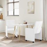 Dining Chairs with Wheels 2 pcs White 57 x 66 x 94 cm 42017824