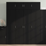 Highboard Black 80x42.5x185 cm Engineered Wood 3281435