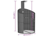 Outdoor Shower Beige 100x100x241,5 cm Poly Rattan and Acacia Wood 368214