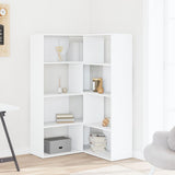 Corner Bookcase 4-Tier White 85x85x140 cm Engineered Wood 3307810