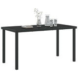 Garden Table Black 140 x 70 x 73 cm Metal 42010313