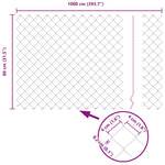 Chain Link Fence Silver 10 x 0.8 m Galvanised Steel 42004838