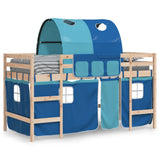 Kids' Loft Bed with Tunnel without Mattress Blue 80x200cm 3206983