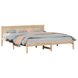 Bed Frame Brown 180 x 200 cm Solid Pine wood 872179