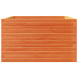 Garden Planter Wax Brown 80x80x46 cm Solid Wood Pine 3282421