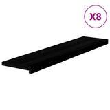 Stair Treads 8 pcs Brown Black 110x25x2 cm Solid Wood Oak 3283029