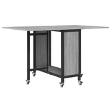 Folding Dining Table with Castors 130 x 80 x 76.5 cm steel PB 8006046