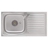 Camping Sink Single Basin with Tap Stainless Steel 151213