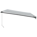 Manual Retractable Awning with LEDs Anthracite&White 500x350 cm 3215817