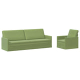 Sofa Set 2 pcs Light Green Velvet 3433232