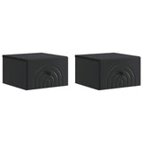 Wall-Mounted Bedside Cabinet 2 pcs Black 33 x 34.5 x 20 cm 898088
