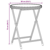 Garden Bistro Set 3 pcs Beige Poly rattan 3334966
