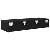 ZNTS Wall Shelf with Drawers Black 100x36x19 cm Engineered Wood 859987