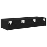 Wall Shelf with Drawers Black 100x36x19 cm Engineered Wood 859987