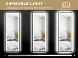 150 x 40cm Full Length Mirror, with Adjustable Lights - Black T3398P343366