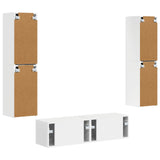 TV Cabinet Set 6 pcs White Engineered Wood 3409123