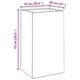 Planter 42x38x75 cm Corten Steel 821554
