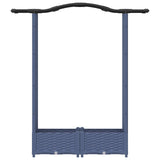 Raised Bed with Trellis and Roof Grey 124 x 40 x 125 cm PP 42032551