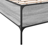 Bed Frame without Mattress Grey Sonoma 135x190 cm Double 3279815