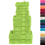 12 Piece Premium Towel Set SOLUND Green 600 gsm 137585