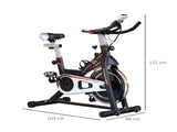 Exercise Bike, Indoor Cycling, with LCD Display, Heart Rate, Sensor - Black T3398P376867