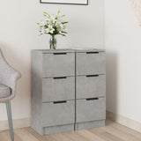 Sideboards 2 pcs Concrete Grey 30x30x70 cm Engineered Wood 811160