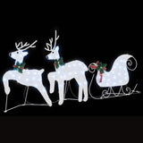 LED Reindeers 3 pcs Cold White Fabric 42012985