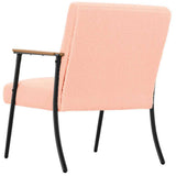 Armchair Pink 59 x 75 x 78 cm Curly Wool-like Fabric 42017700