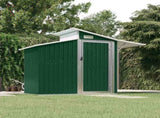 Garden Shed Green 270x130x208.5 cm Galvanised Steel 316242
