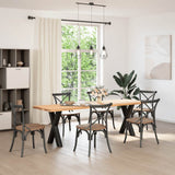 Dining Table Legs X-Shaped 2 pcs Black 60x cm Steel 4012972