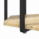 Side Table Set with Shelf 2 pcs Brown 869715
