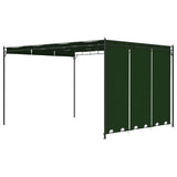 Gazebo 4 x 3 x 2.3 m Green Polyester and Steel 42030539