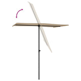 Garden Parasol with Aluminium Pole 180x110 cm Taupe 47331
