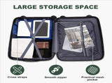 V-shaped stripe 3-in-1 PP trolley case 20in 24in 28in PP iron trolley classic color - dark gray 95635181