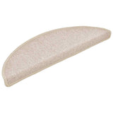Stair Mats 30 pcs 56x17x3 cm Taupe Half Round 3365739