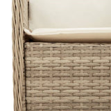 Garden Chairs with Cushions 2 pcs Beige Poly Rattan 365148