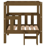 Dog Bed Honey Brown 65.5x50.5x70 cm Solid Wood Pine 822375