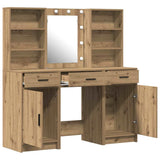 Dressing Table Set with Shelf 3 pcs Artisan Oak Engineered Wood 3334298