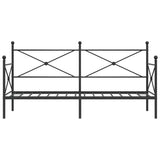 Day Bed without Mattress Black 80x200 cm Steel 4104666