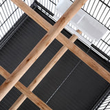 Bird Cage Black 54x54x146 cm Steel 170408