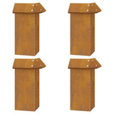 Snail Fences 8 pcs Rusty Weathering Steel 874881