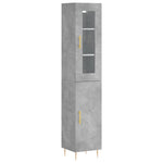 Highboard Concrete Grey 34.5x34x180 cm Engineered Wood 3199165