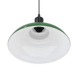 Pendant Lamp Height Adjustable E27 Gloss Green 31 cm Metal 4103437